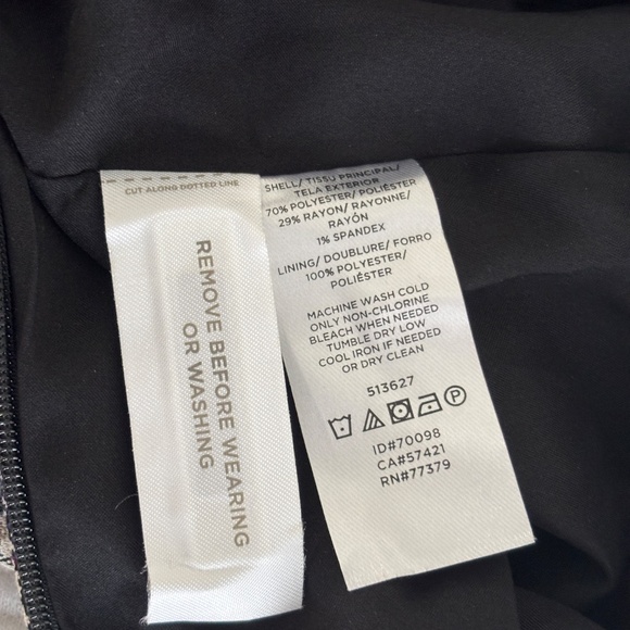 Ann Taylor Plaid Pencil Skirt - Neutral Tan/Cream/Black Size 00P - Picture 11 of 12